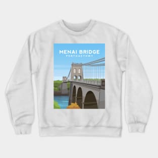 Menai Bridge, Anglesey - North Wales Crewneck Sweatshirt